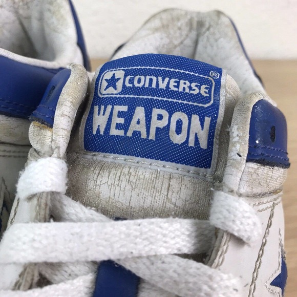 Vintage Converse Weapon Magic Johnson Sz 9.5 Low Tops Blue White RARE main image 11